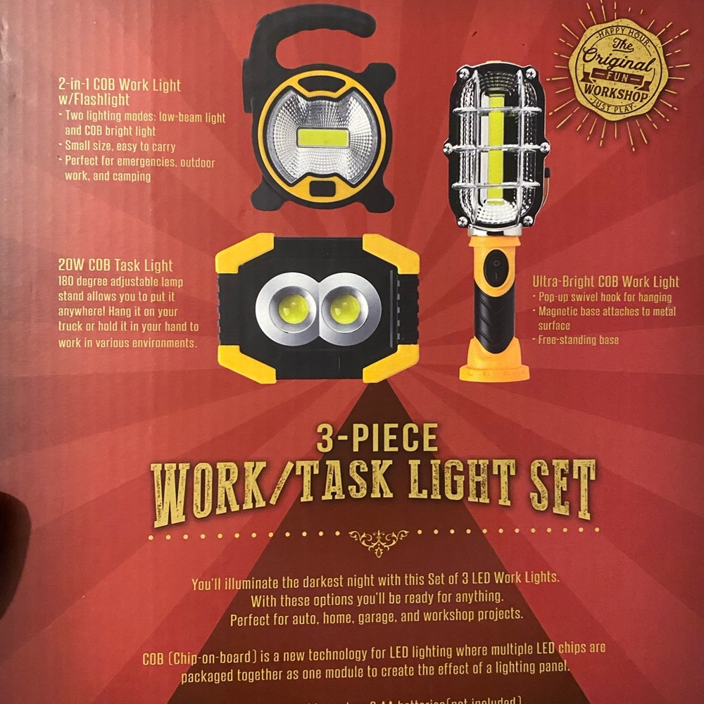 3-piece work/task light set
